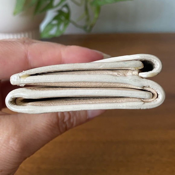 Balenciaga Papier Calfskin Leather Mini Wallet in Bone Cream Beige Tapioca - Picture 9 of 16